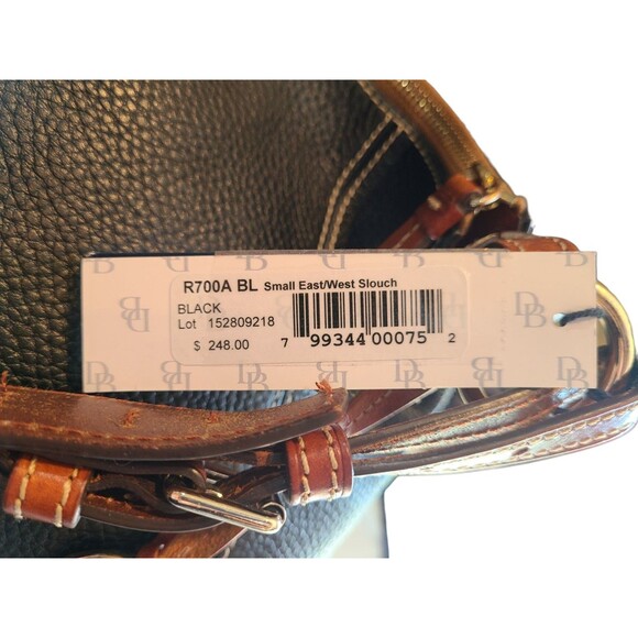 Dooney & Bourke Pebble Grain Small East West Slouch Shoulder Bag Black & Brown - Picture 12 of 12